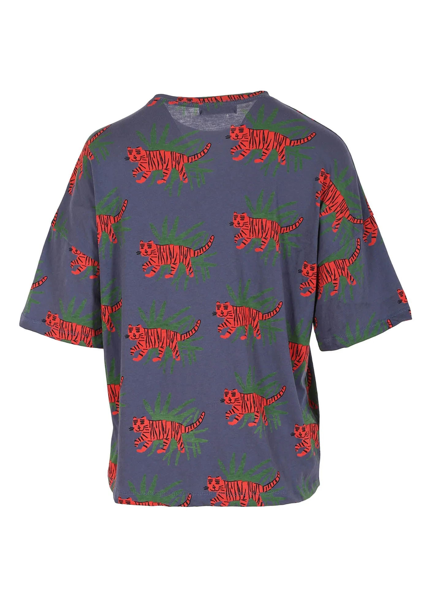 In The Jungle T-Shirt Lagoon Navy in Cotton