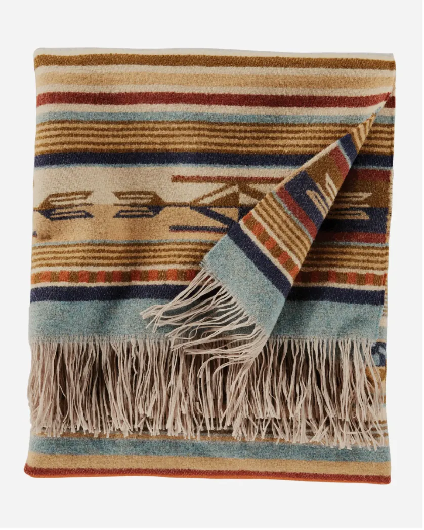 Jacquard Fringed Throw<br>Chimayo Harvest