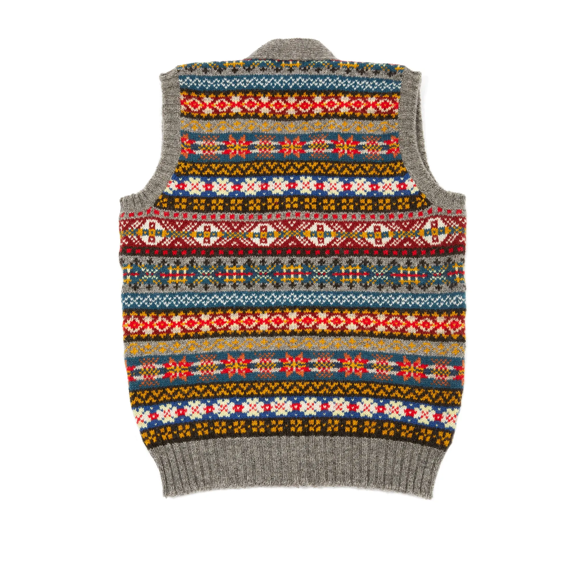 Jamieson's Fair Isle Waistcoat in Silver