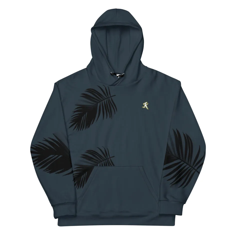 K PALM UNISEX HOODIE | BLUE