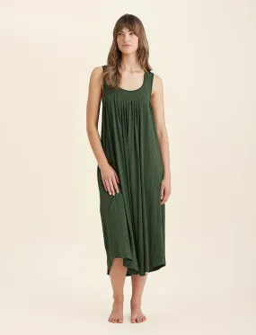 Kate Modal Soft Pleat Front Maxi Nightgown