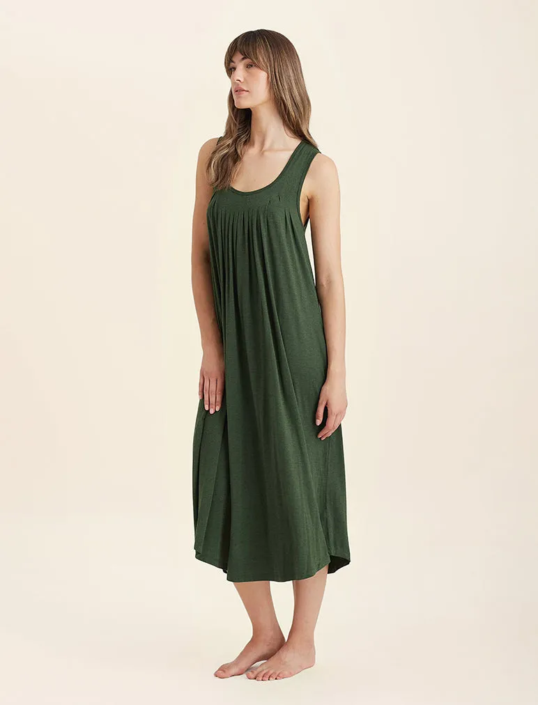 Kate Modal Soft Pleat Front Maxi Nightgown