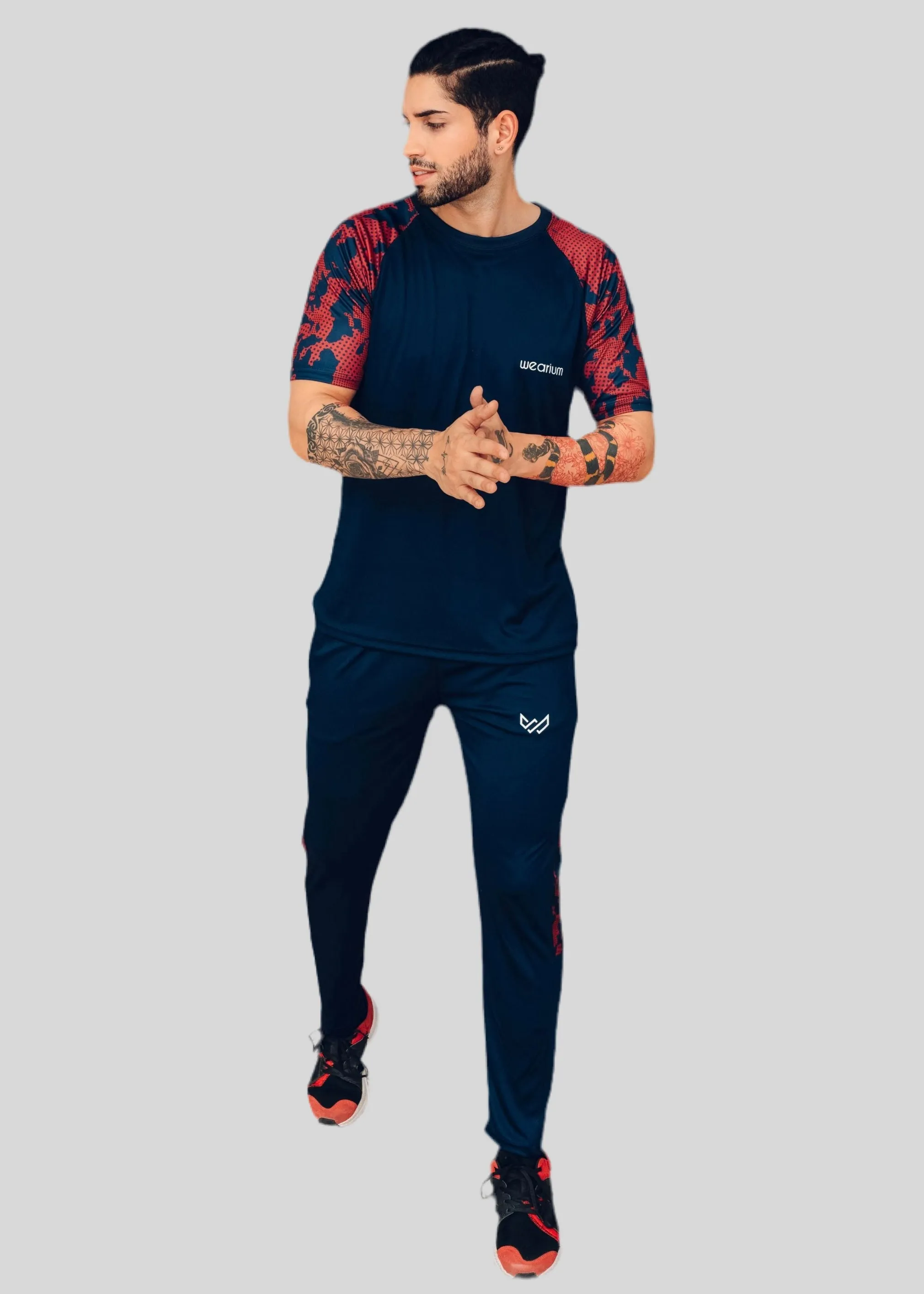 Knockout - Navy/Burgundy Tracksuit