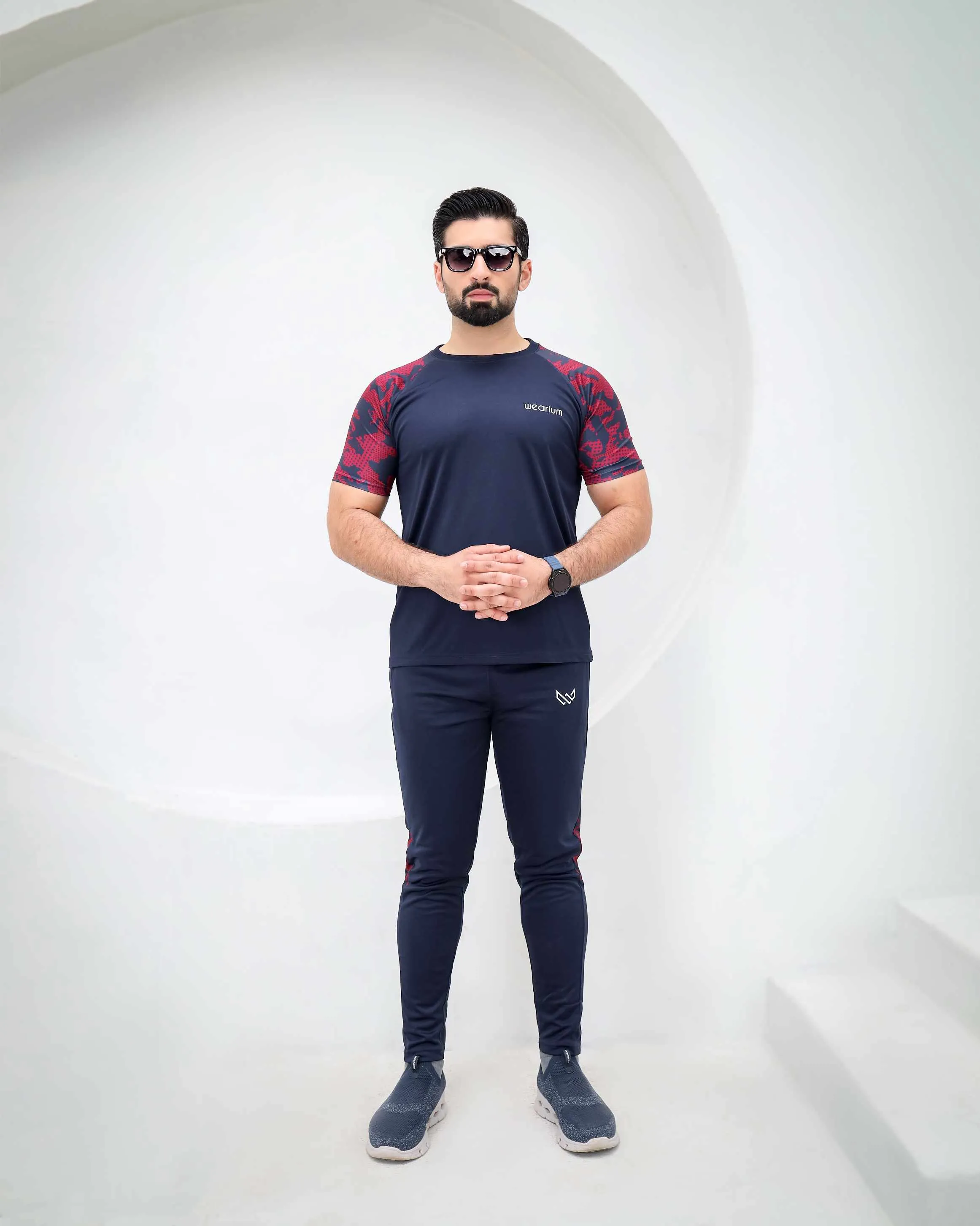 Knockout - Navy/Burgundy Tracksuit