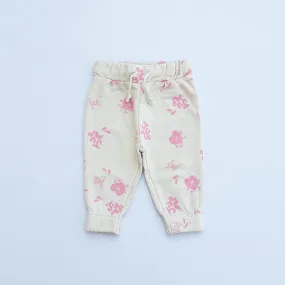 LFT - Girls 'Off White' Printed Fleece Trouser LFT419