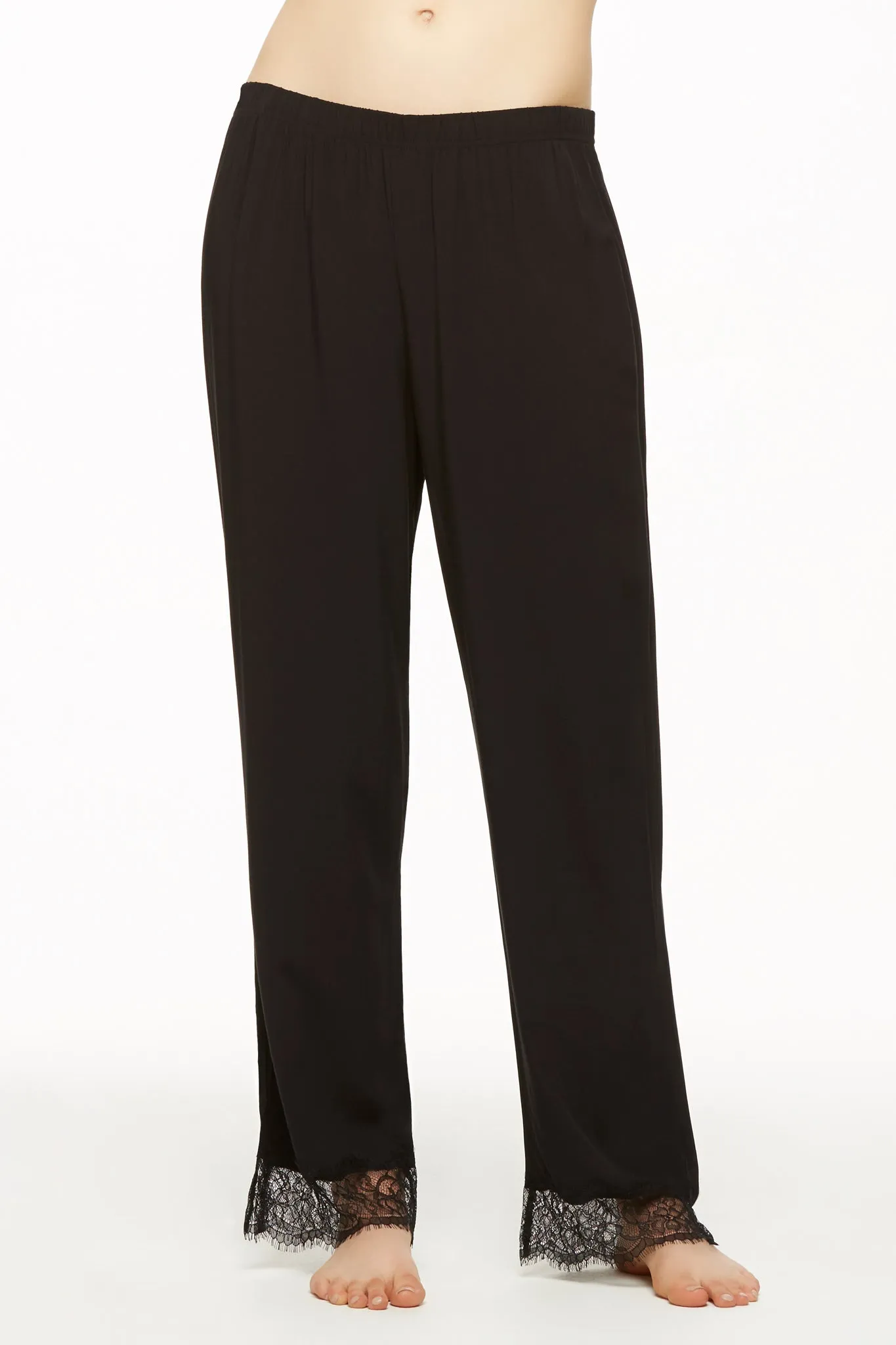 Lounge Pant with Eyelash Lace