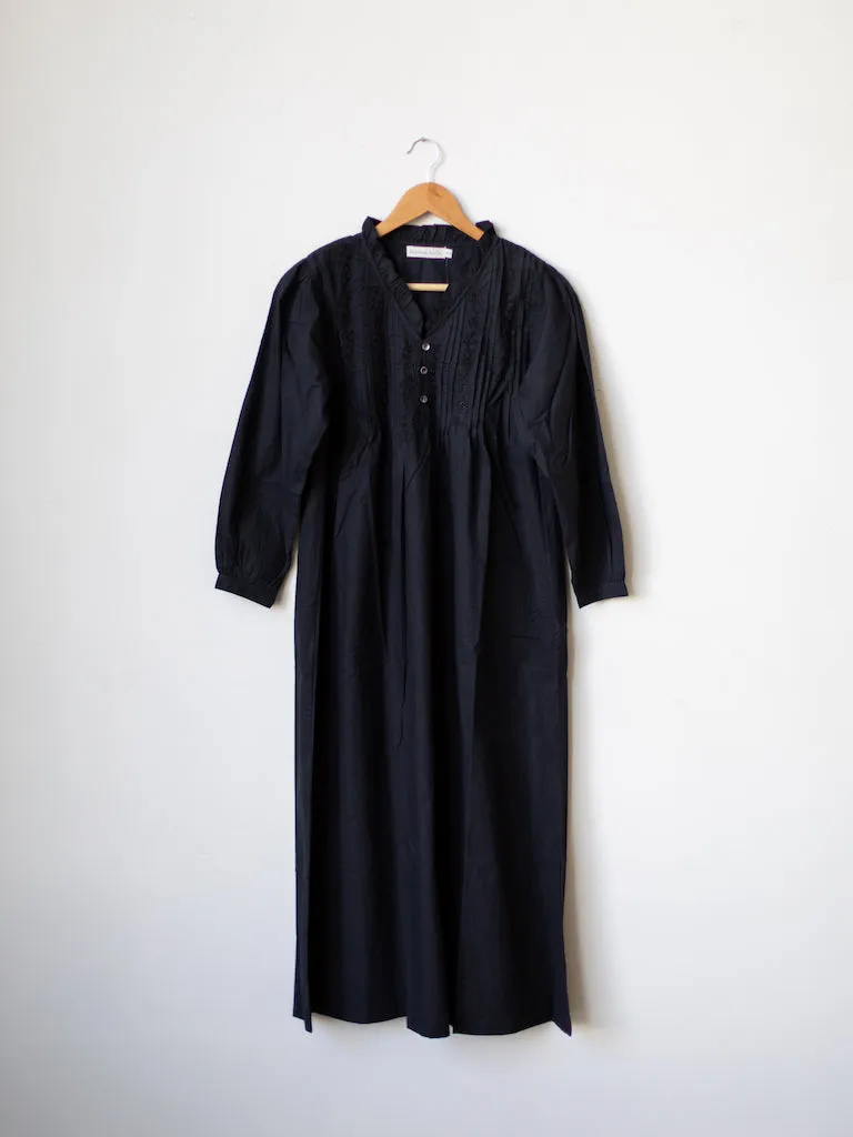 Maryanne Black Poplin Nightgown