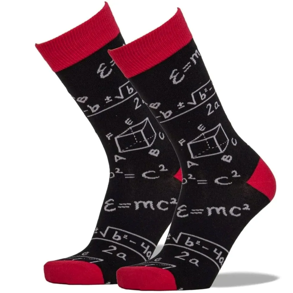 Math Socks from the Sock Panda (Adult Large - Men's Shoe Sizes 8-12)