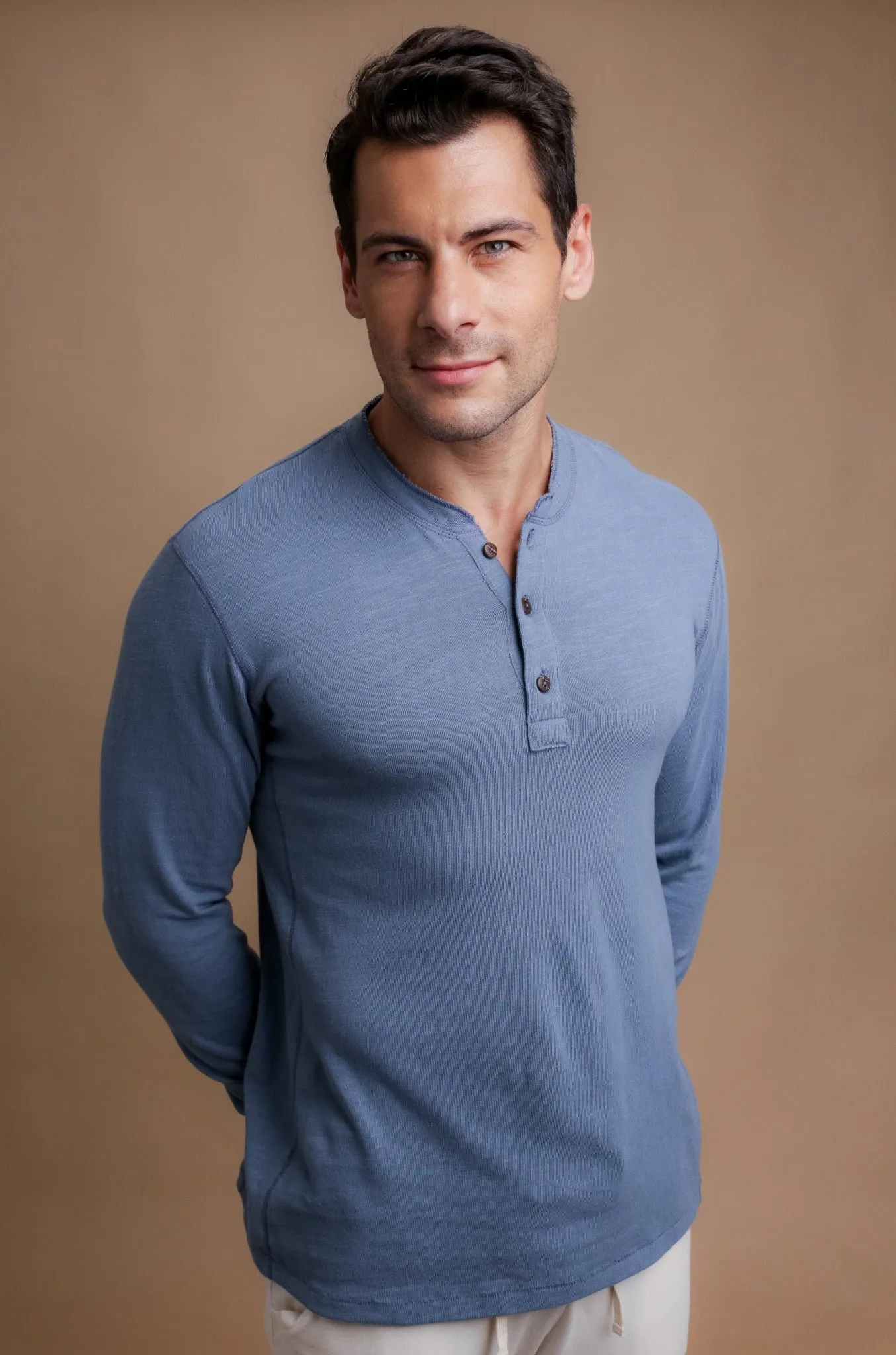 Men's Henley Long Sleeve Shirt