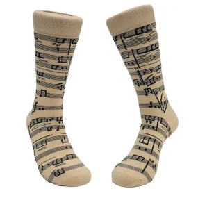 Music Note Pattern Socks from the Sock Panda (Adult Large - Men's Shoe Sizes 8-12)