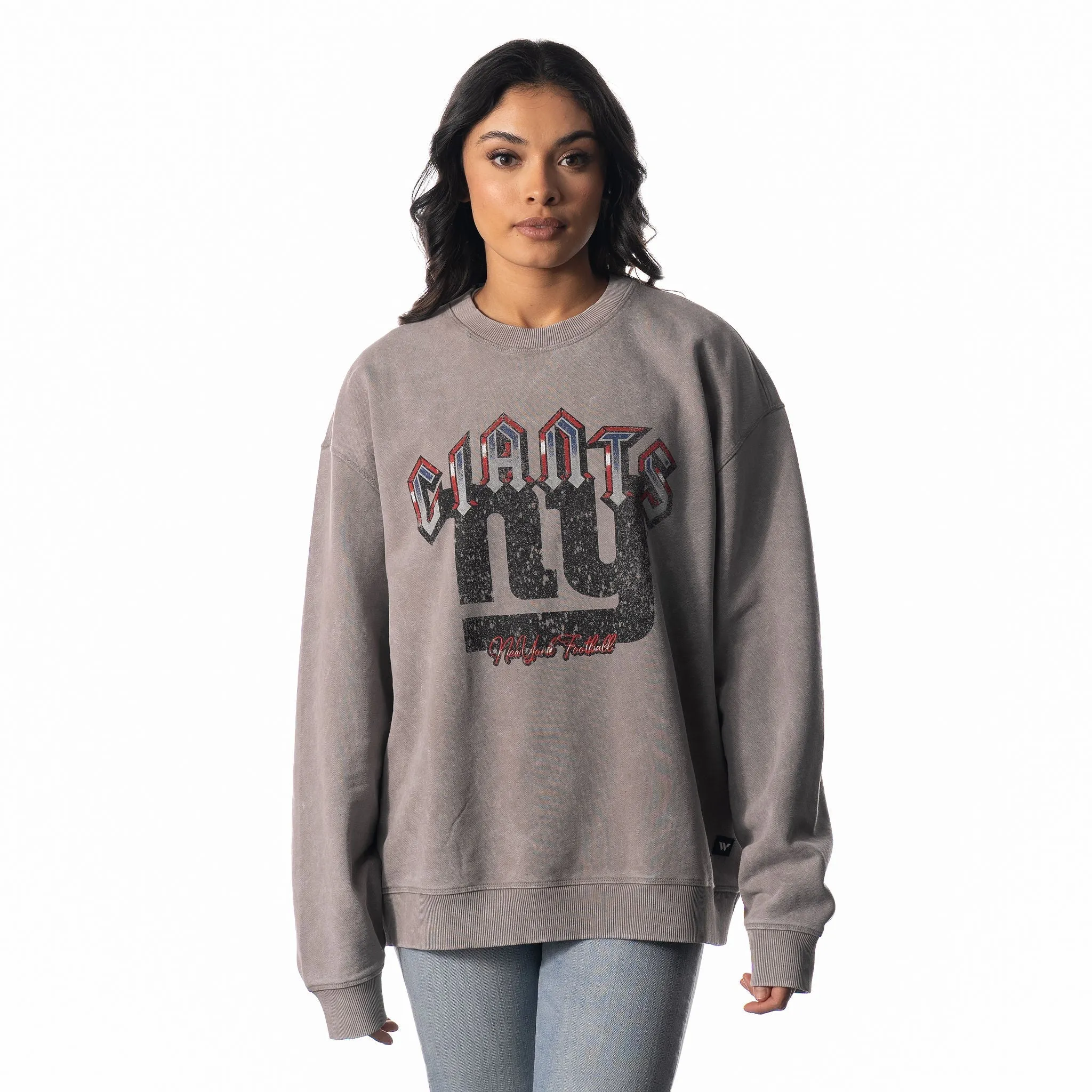 New York Giants Graphic Crew Fleece - Grey