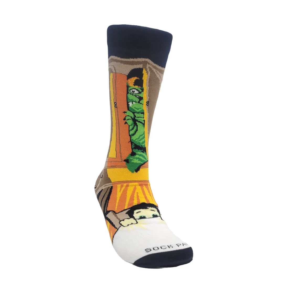 Nightmare Monster in the Closet Socks from the Sock Panda (Adult Large - Men's Shoe Sizes 8-12)