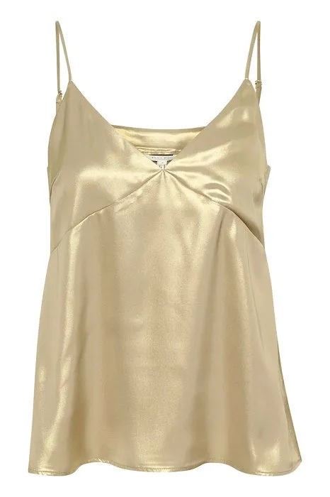 Part two Makaya Top in Gold Metallic