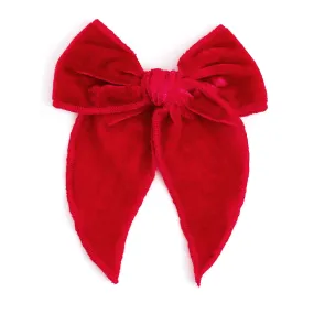 Party Girl Bow - Bright Red Velvet