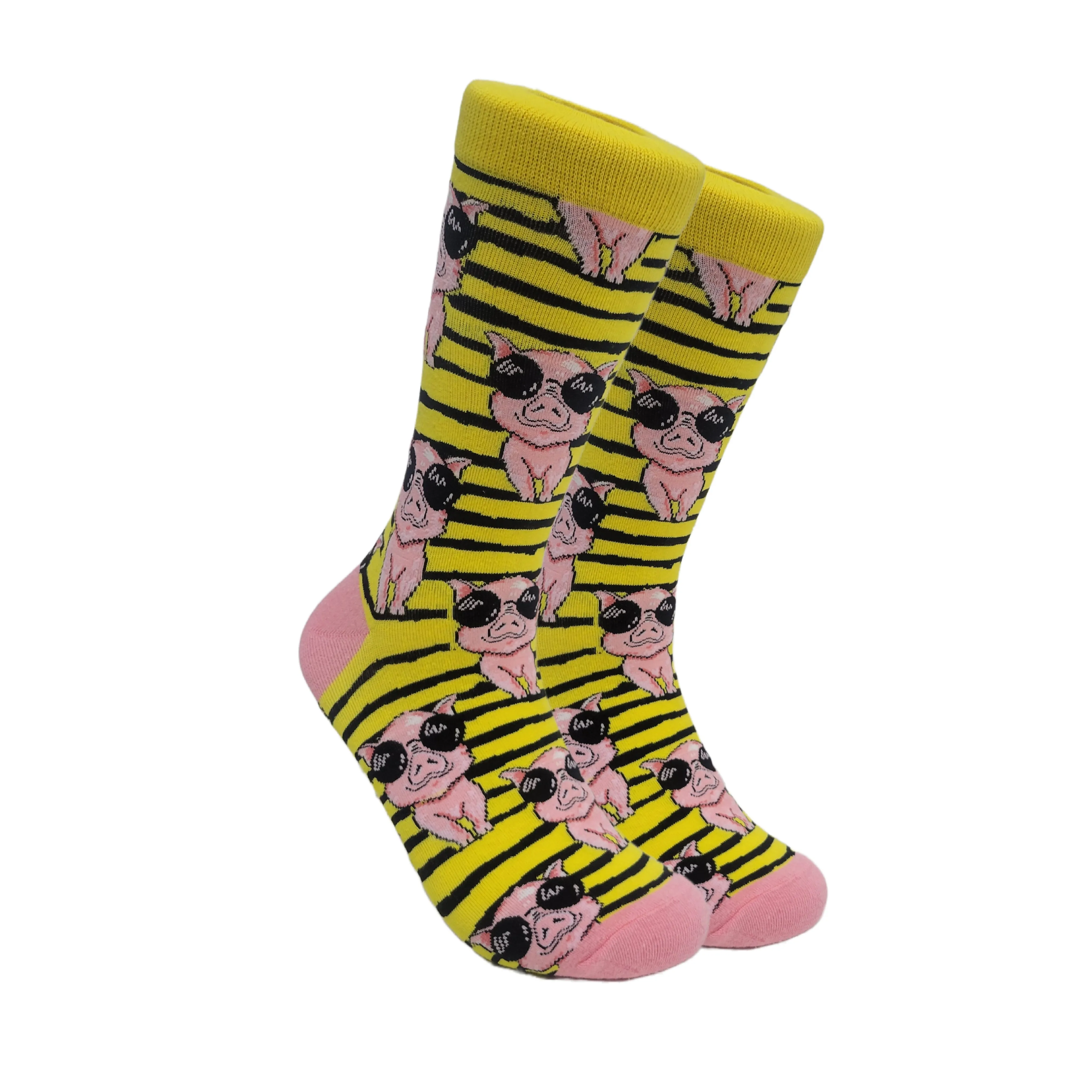 Pig Wearing Sunglasses Socks from the Sock Panda (Adult Large - Men's Shoe Sizes 8-12)