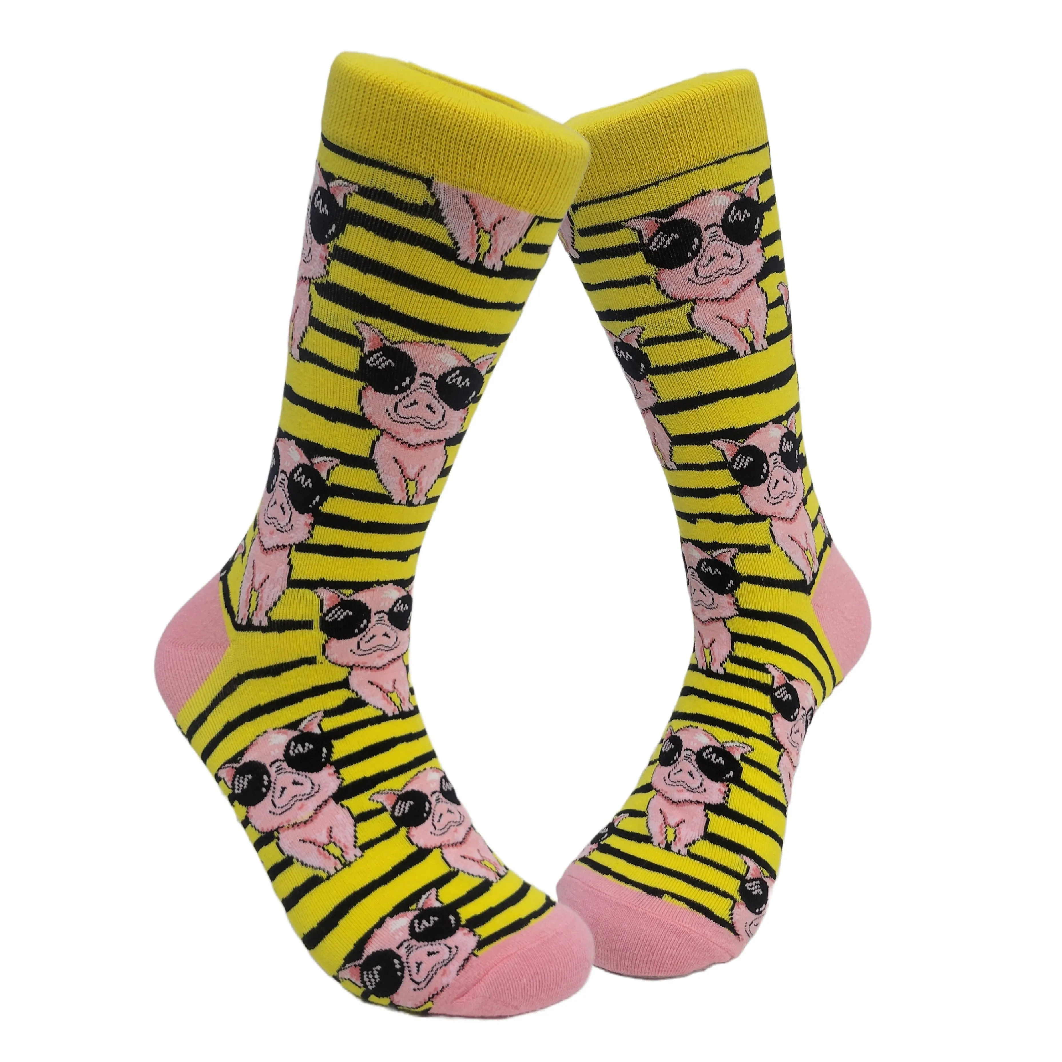 Pig Wearing Sunglasses Socks from the Sock Panda (Adult Large - Men's Shoe Sizes 8-12)