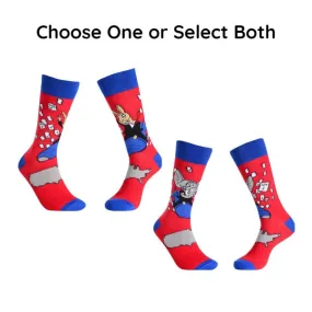 Political Humor Socks - Vote or Suffer the Consequences from the Sock Panda