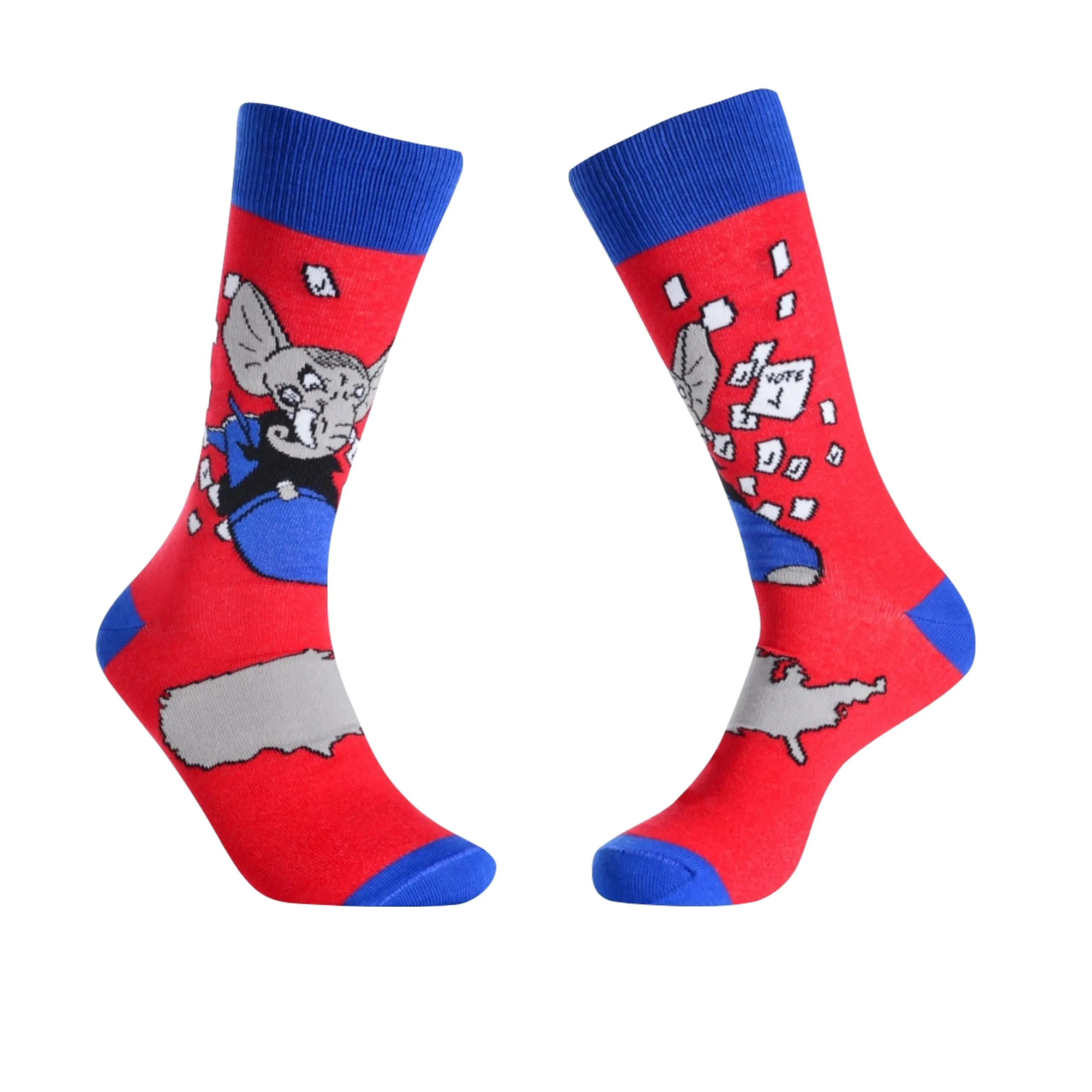 Political Humor Socks - Vote or Suffer the Consequences from the Sock Panda