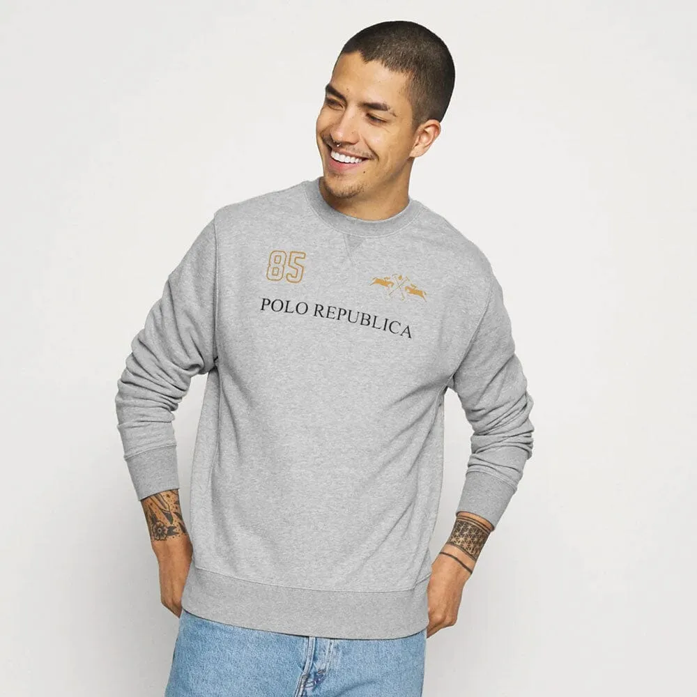 Polo Republica Men's Double Pony 85 Printed Fleece Sweat Shirt