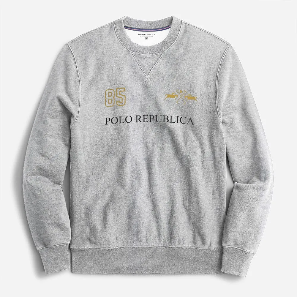 Polo Republica Men's Double Pony 85 Printed Fleece Sweat Shirt