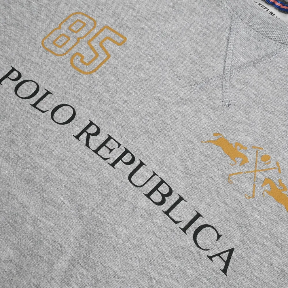 Polo Republica Men's Double Pony 85 Printed Fleece Sweat Shirt