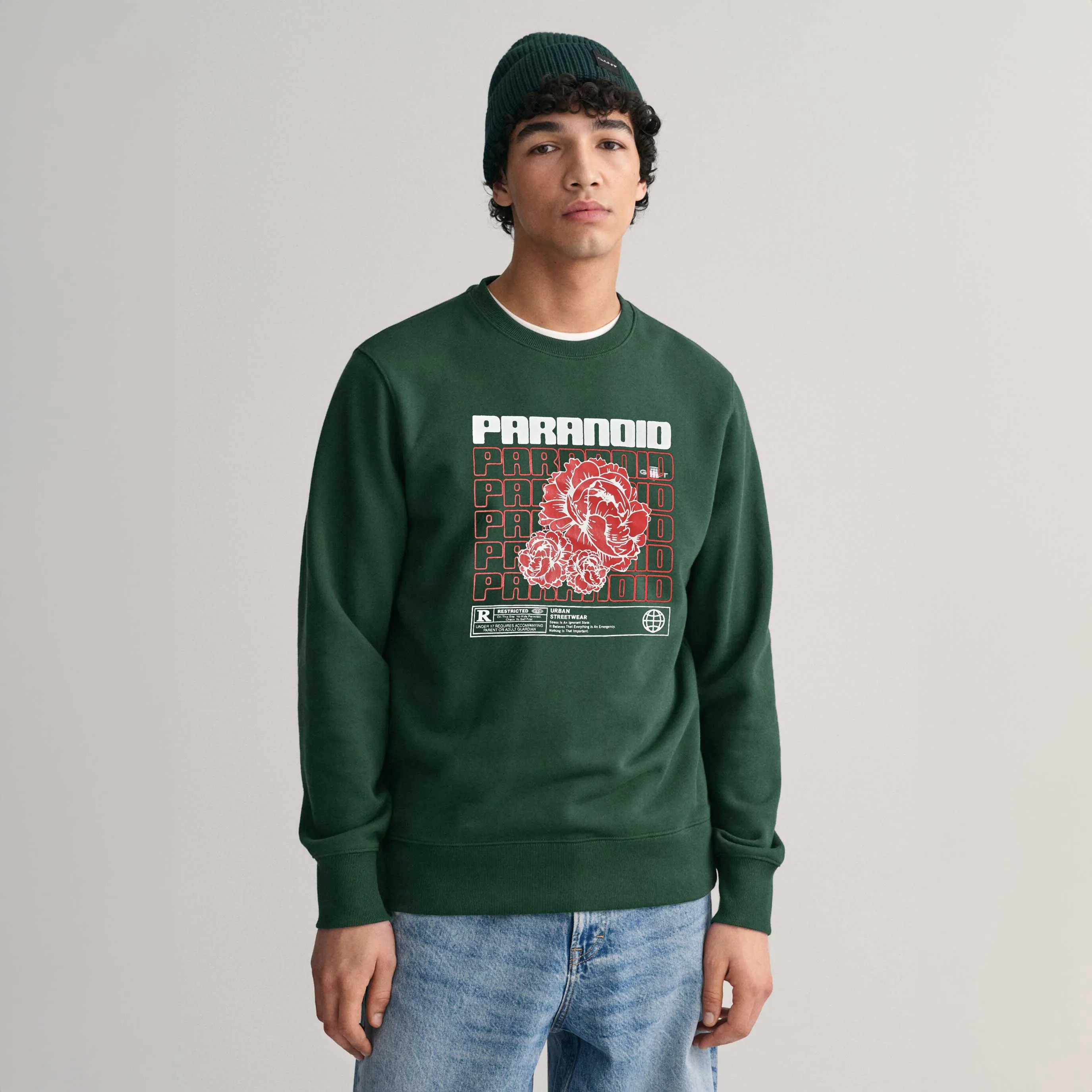 Polo Republica Men's Paranoid Printed Fleece Sweat Shirt