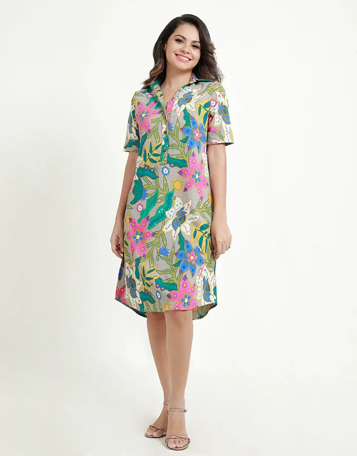 Printed Shirt Dress