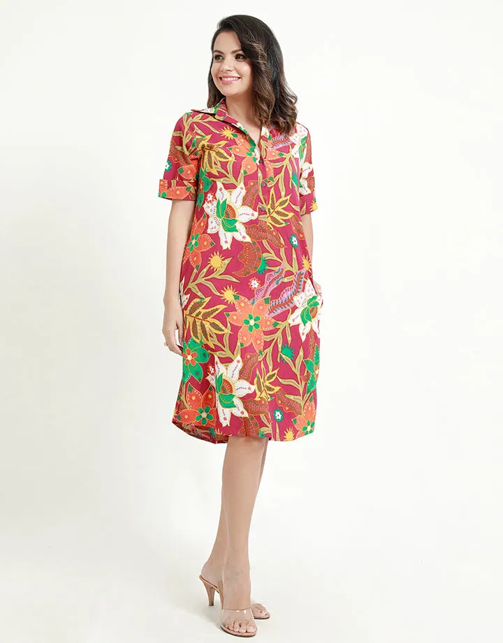 Printed Shirt Dress