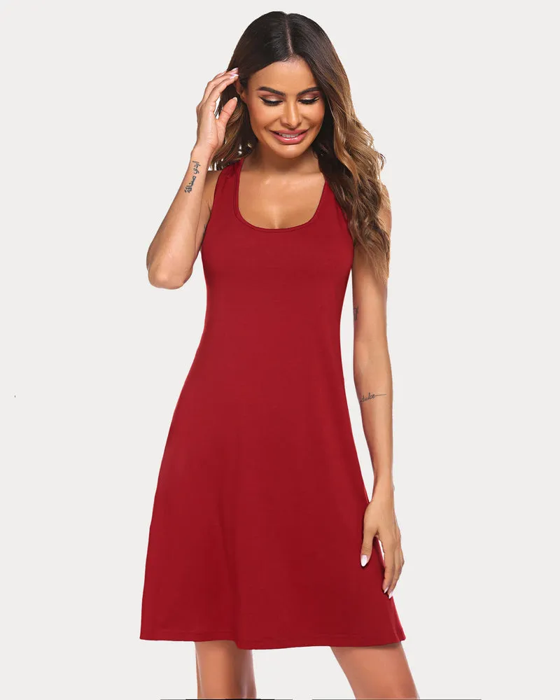 Racerback Tank Dress Nightgown