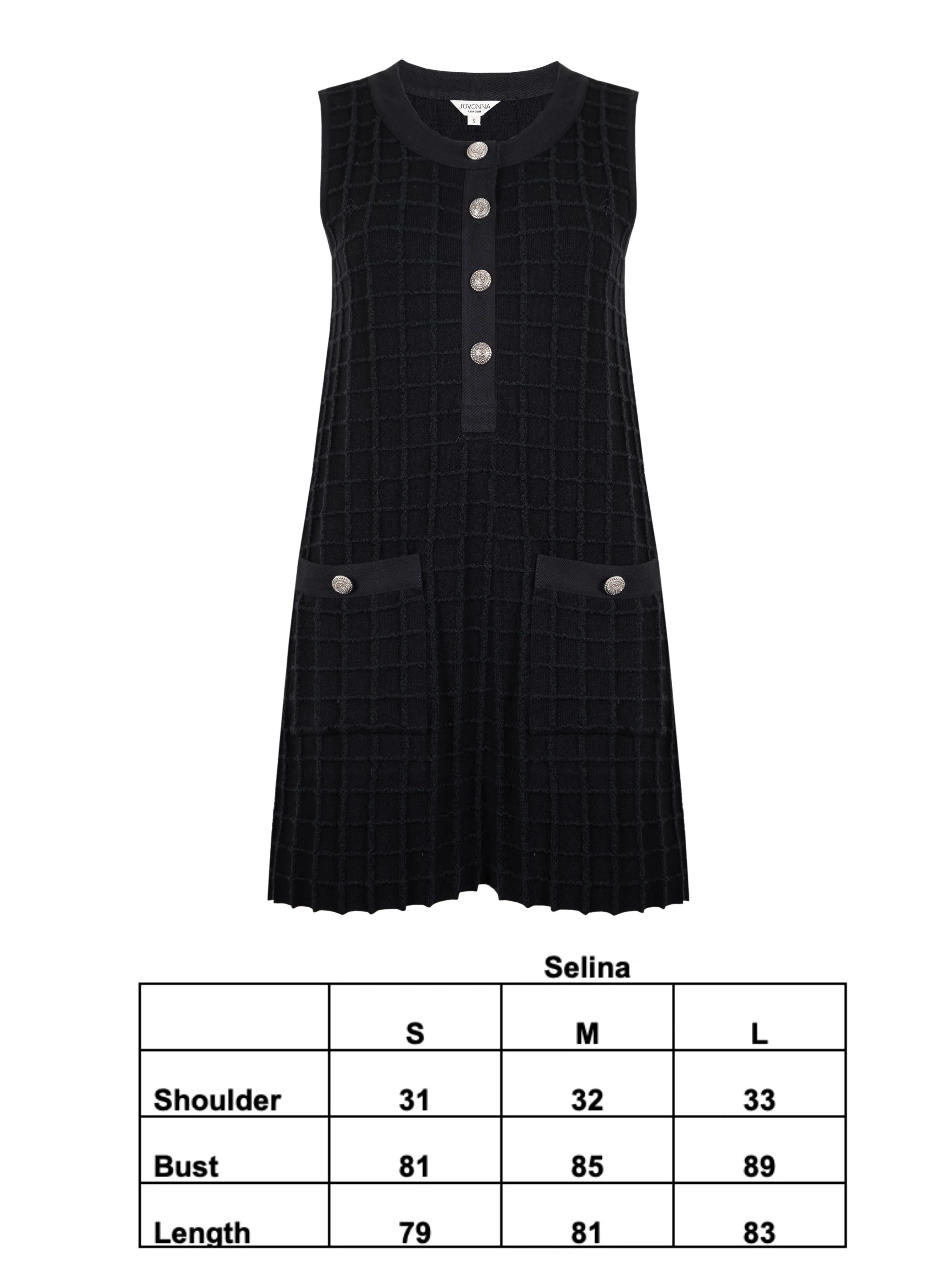 SELINA KNITTED DRESS BLACK