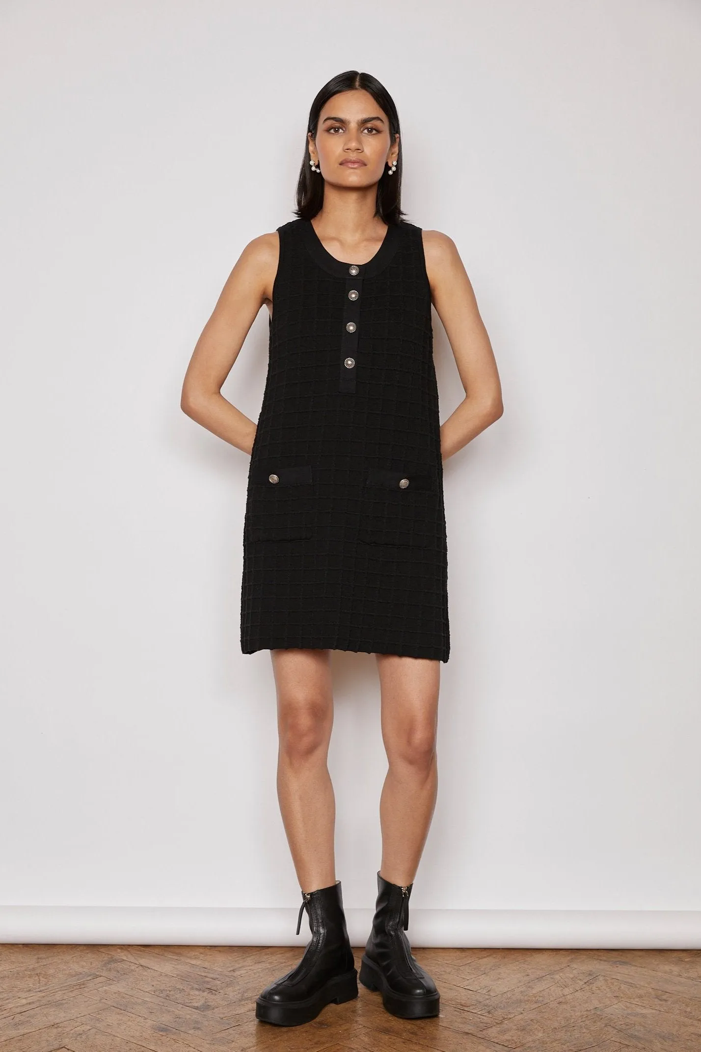 SELINA KNITTED DRESS BLACK