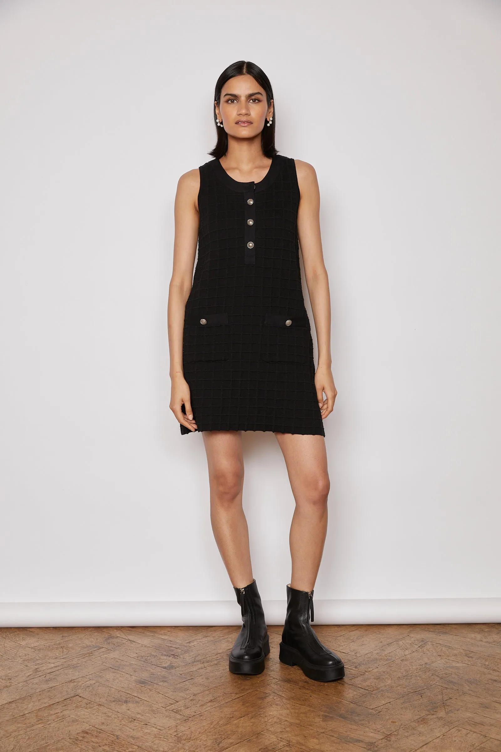 SELINA KNITTED DRESS BLACK