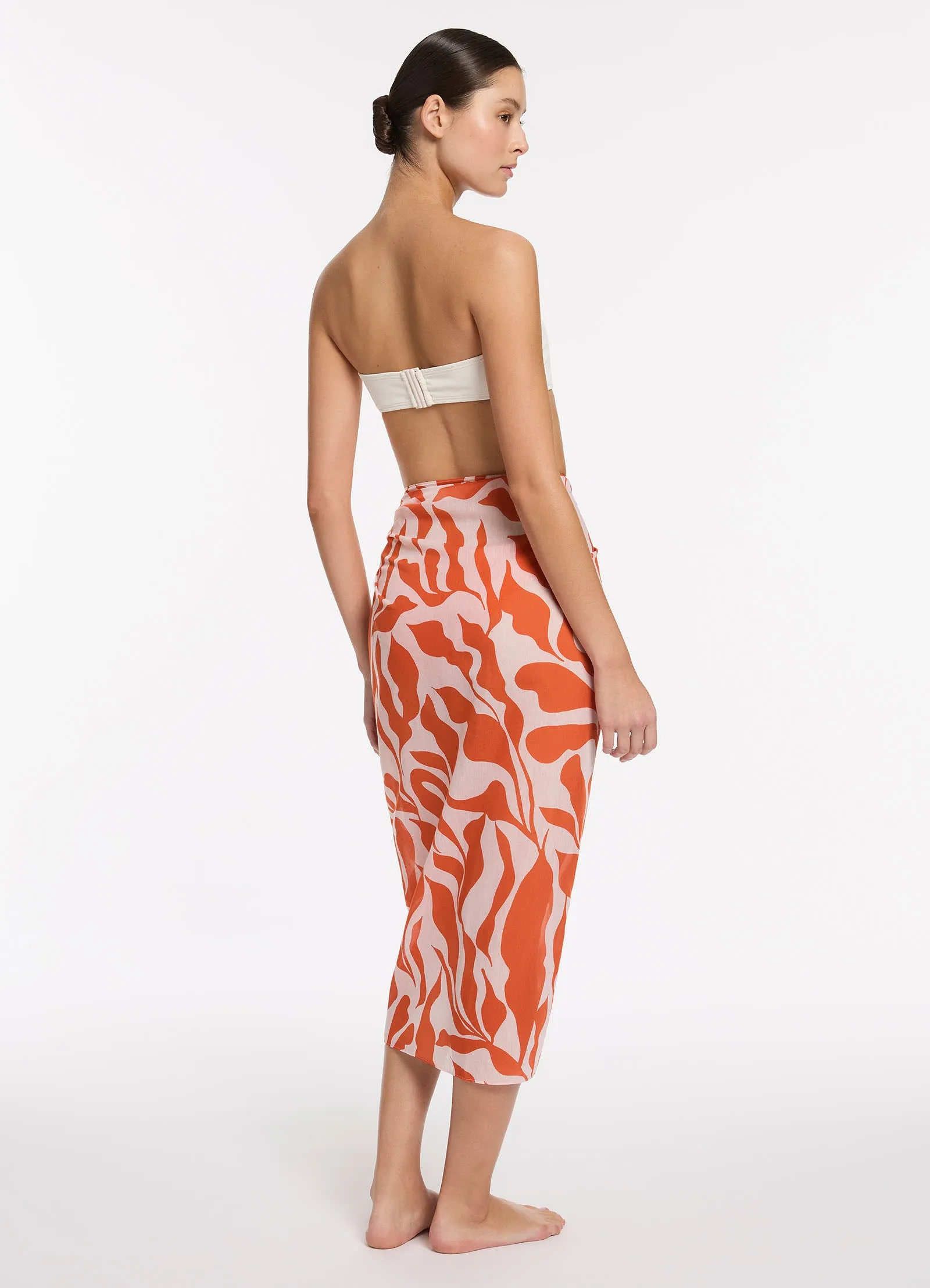 Sereno Ditsy Sarong - Coral