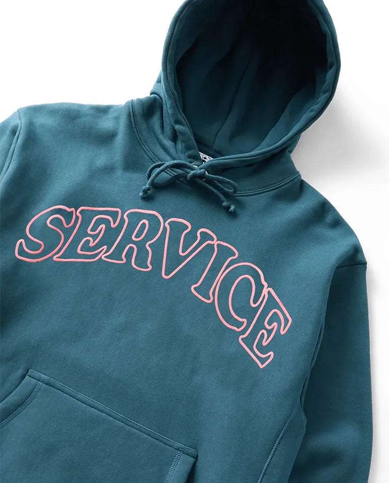 Service Arch Logo Hoodie Petrol