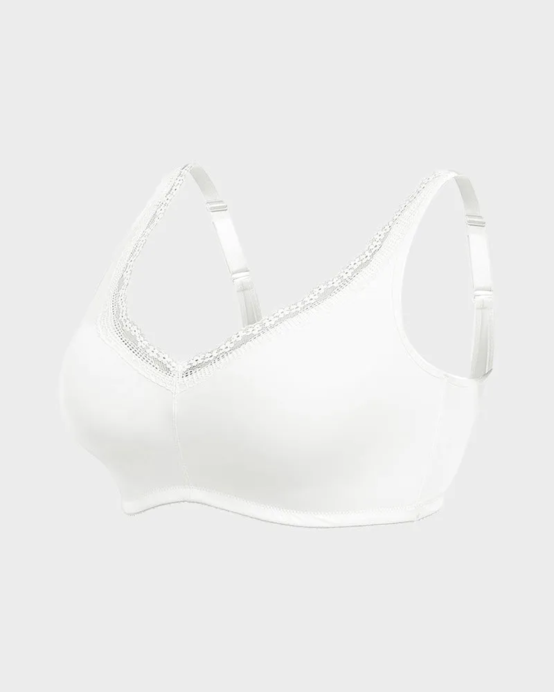 SheCurve®Full Coverage Lace Trim Minimizer Bra