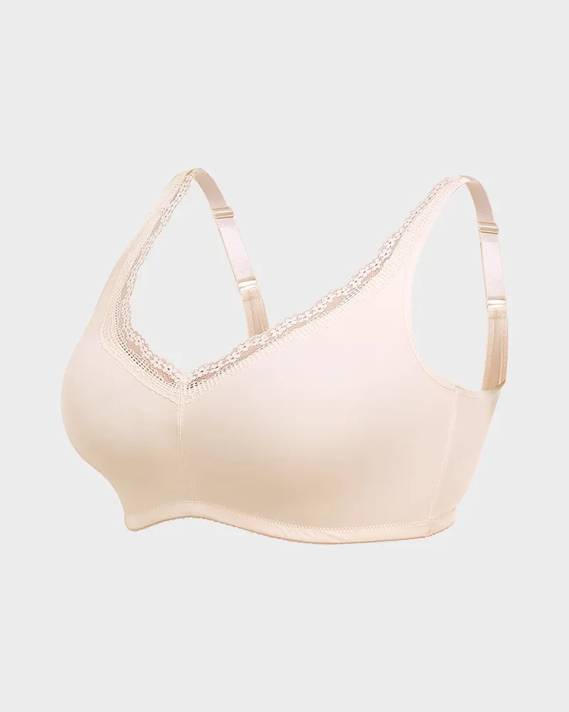 SheCurve®Full Coverage Lace Trim Minimizer Bra