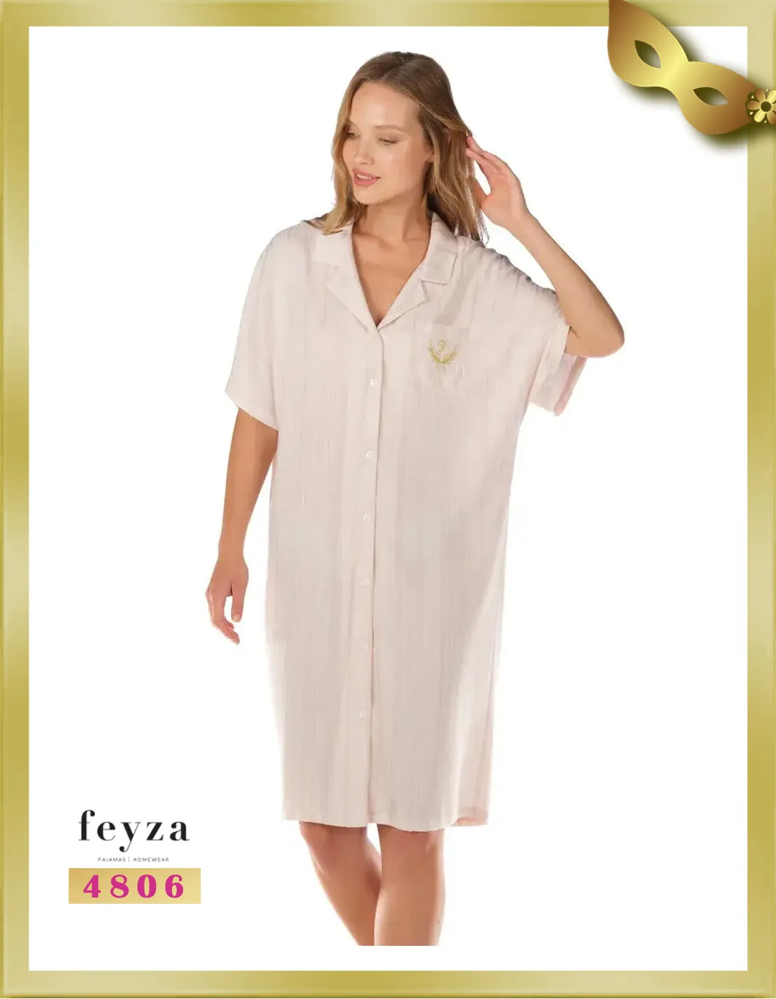 Short Buttoned Nightshirt 4806