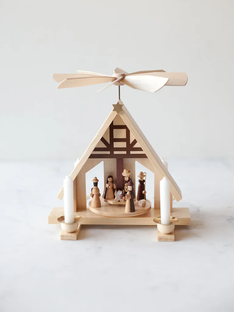 Small Timberframe Nativity Pyramid