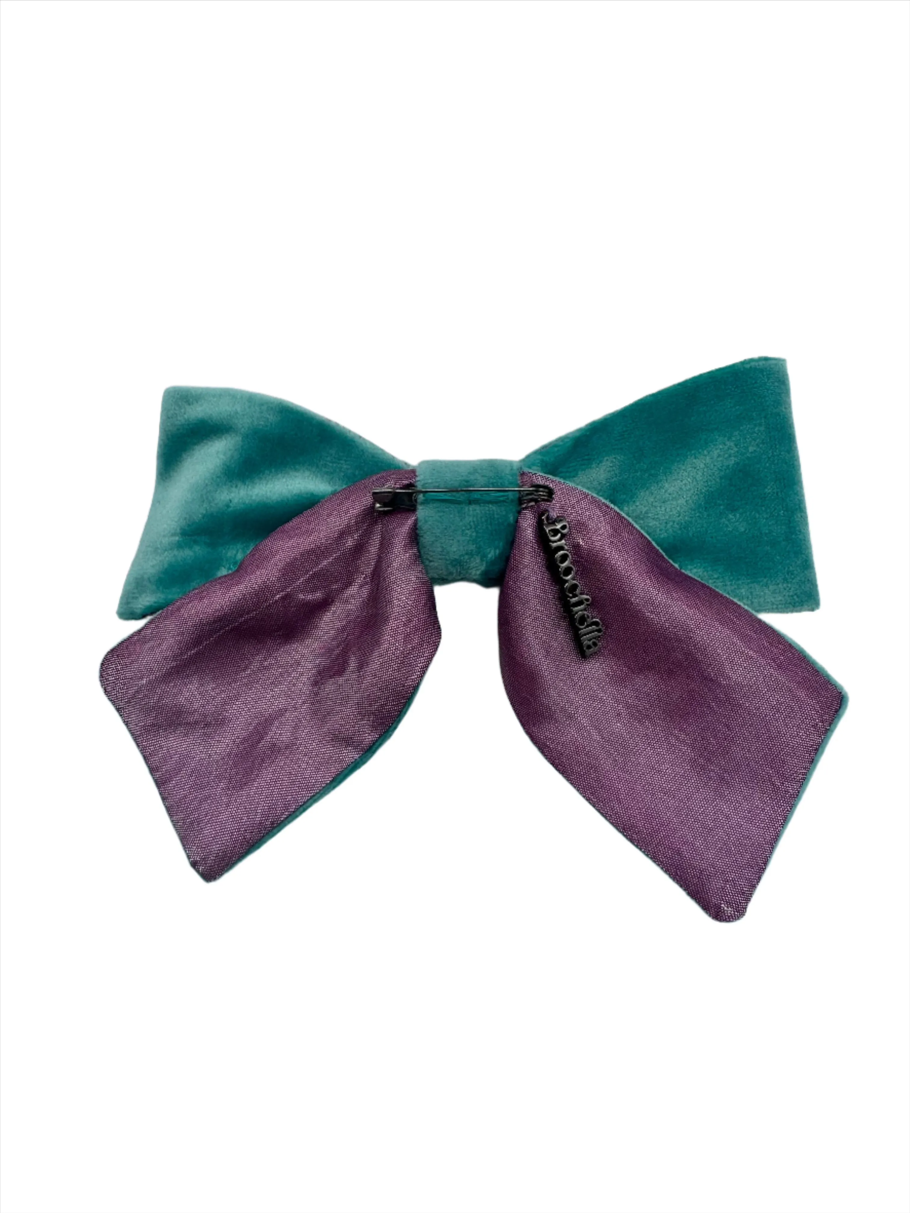 Velvet Bows - Aqua/Purple