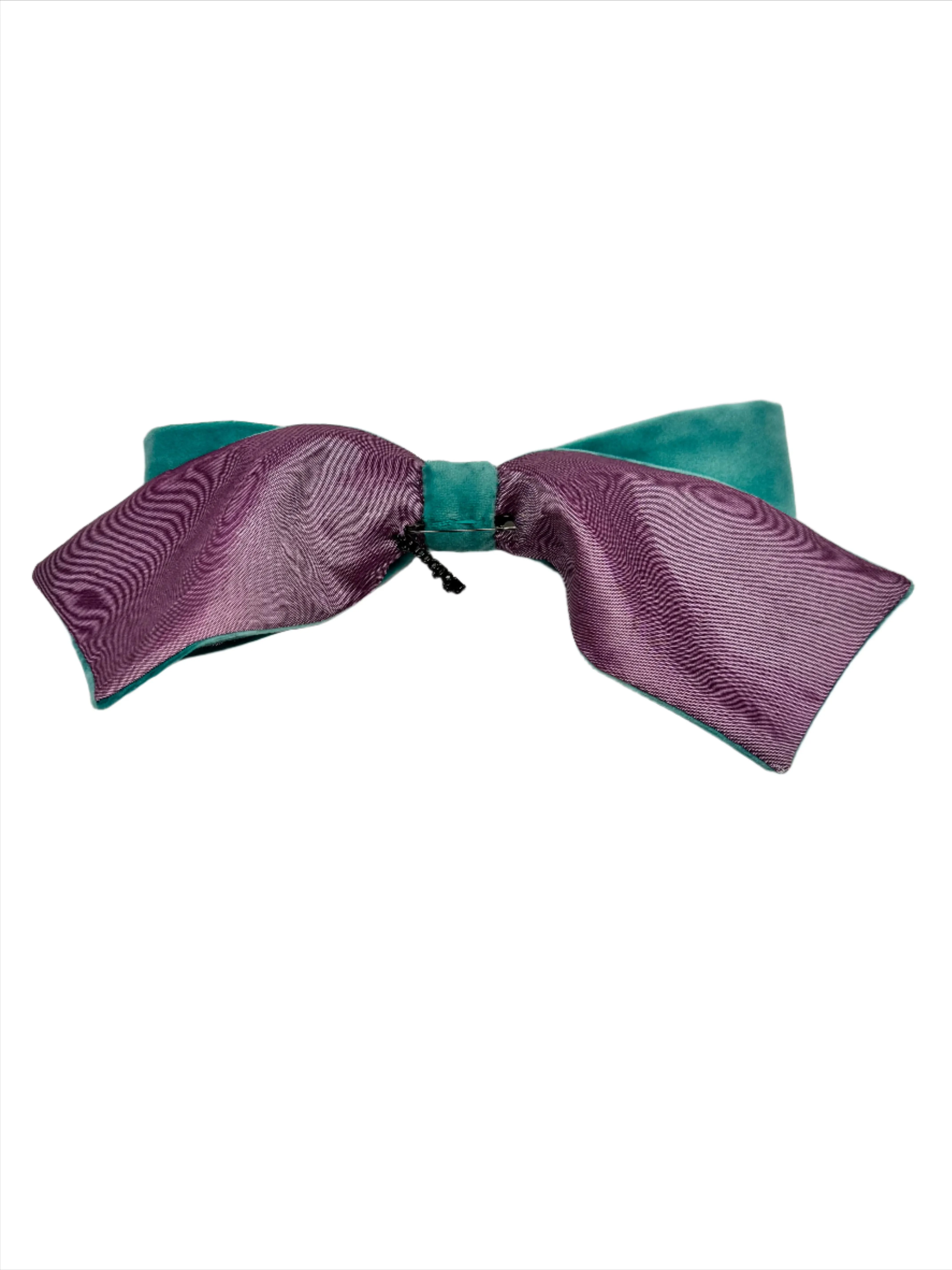 Velvet Bows - Aqua/Purple