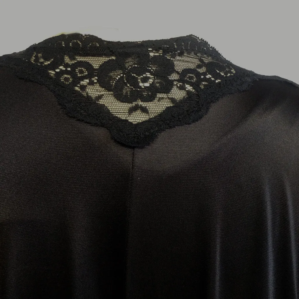 *VINTAGE OLGA SPANDEX LACE PEIGNOIR & NIGHTGOWN IN BLACKBERRY