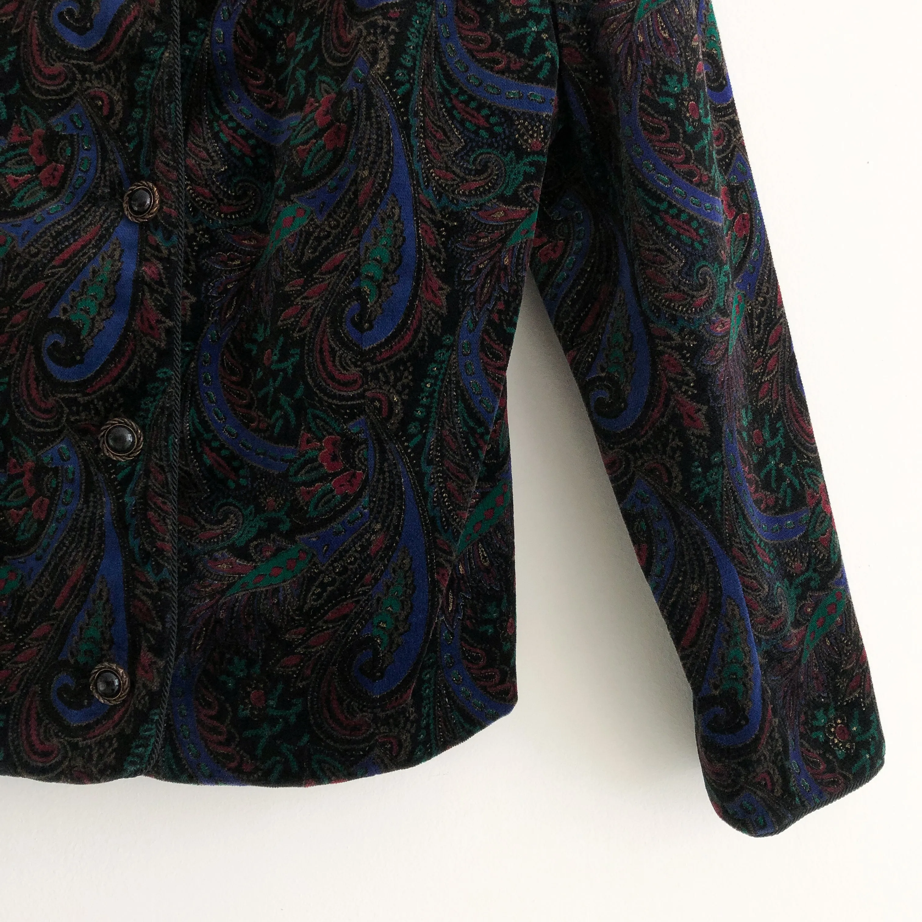 Vintage Paisley Velvet Blazer