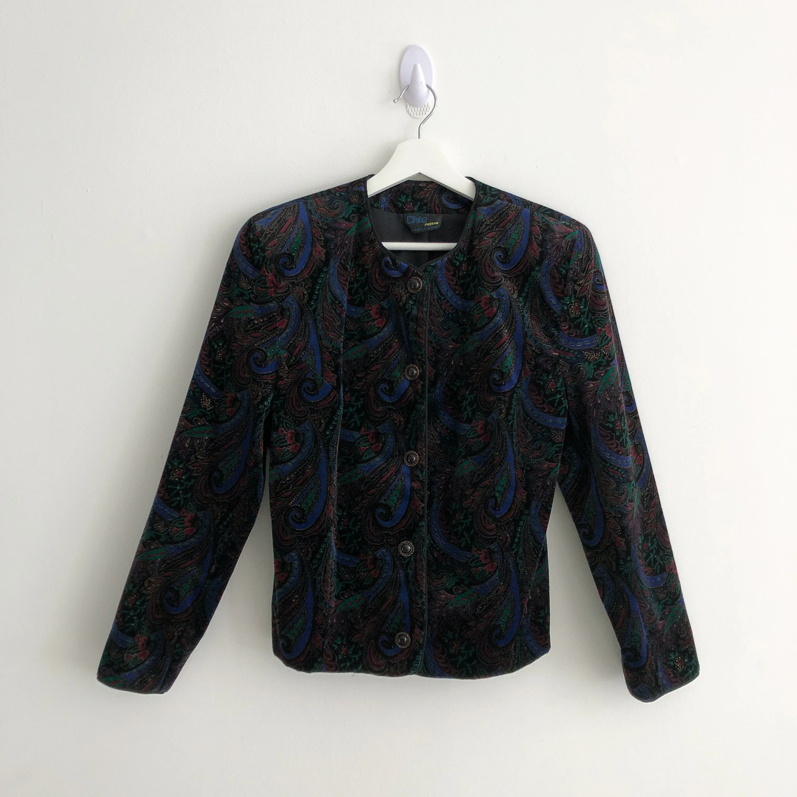 Vintage Paisley Velvet Blazer