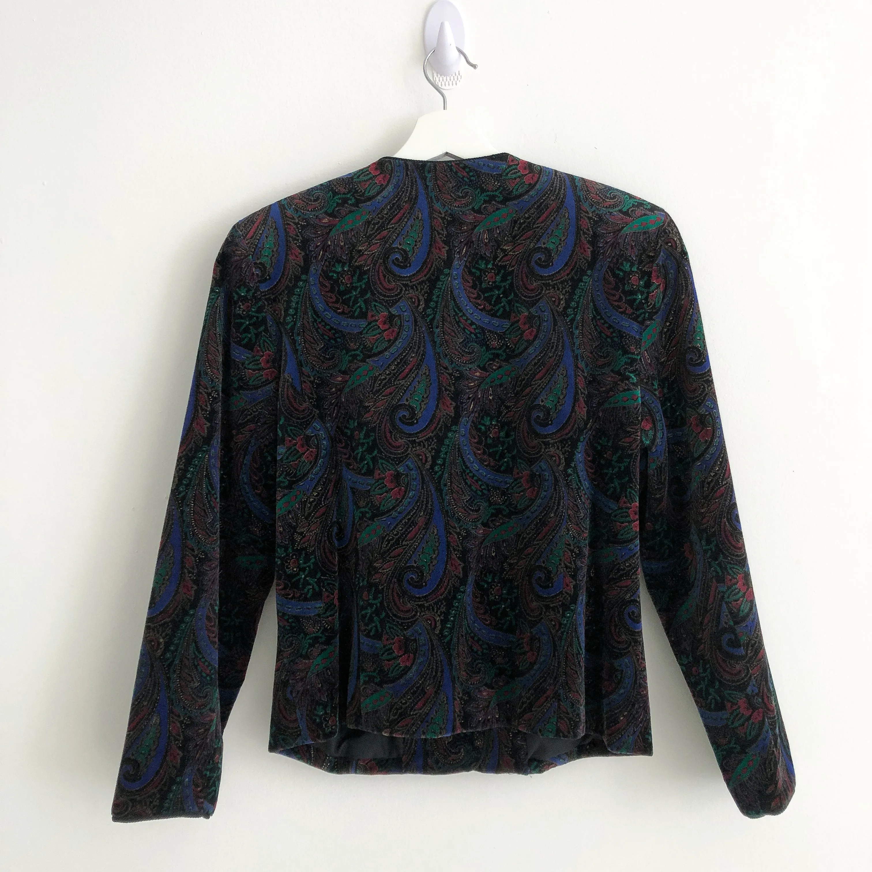 Vintage Paisley Velvet Blazer