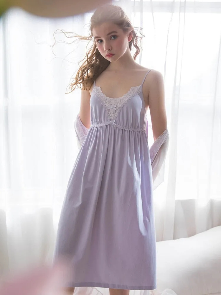 Vintage Sexy Sleeveless Nightgown For Women,  Victorian Vintage Nightwear