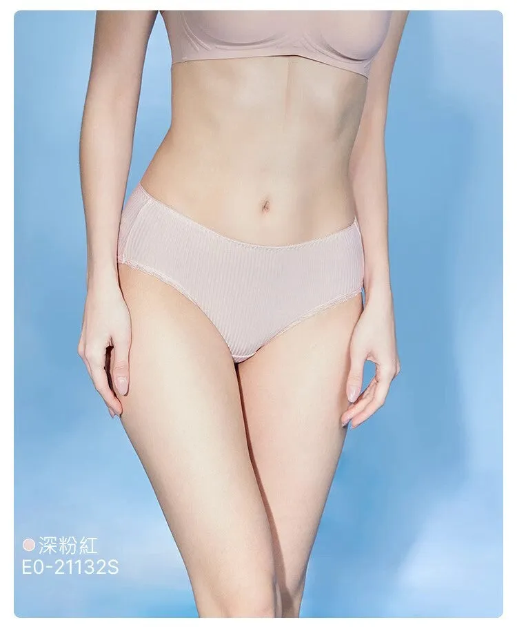 Women's 50S Tencel Modal Anti-Bacterial Cool-Sensed Ribbed Bikini Panties