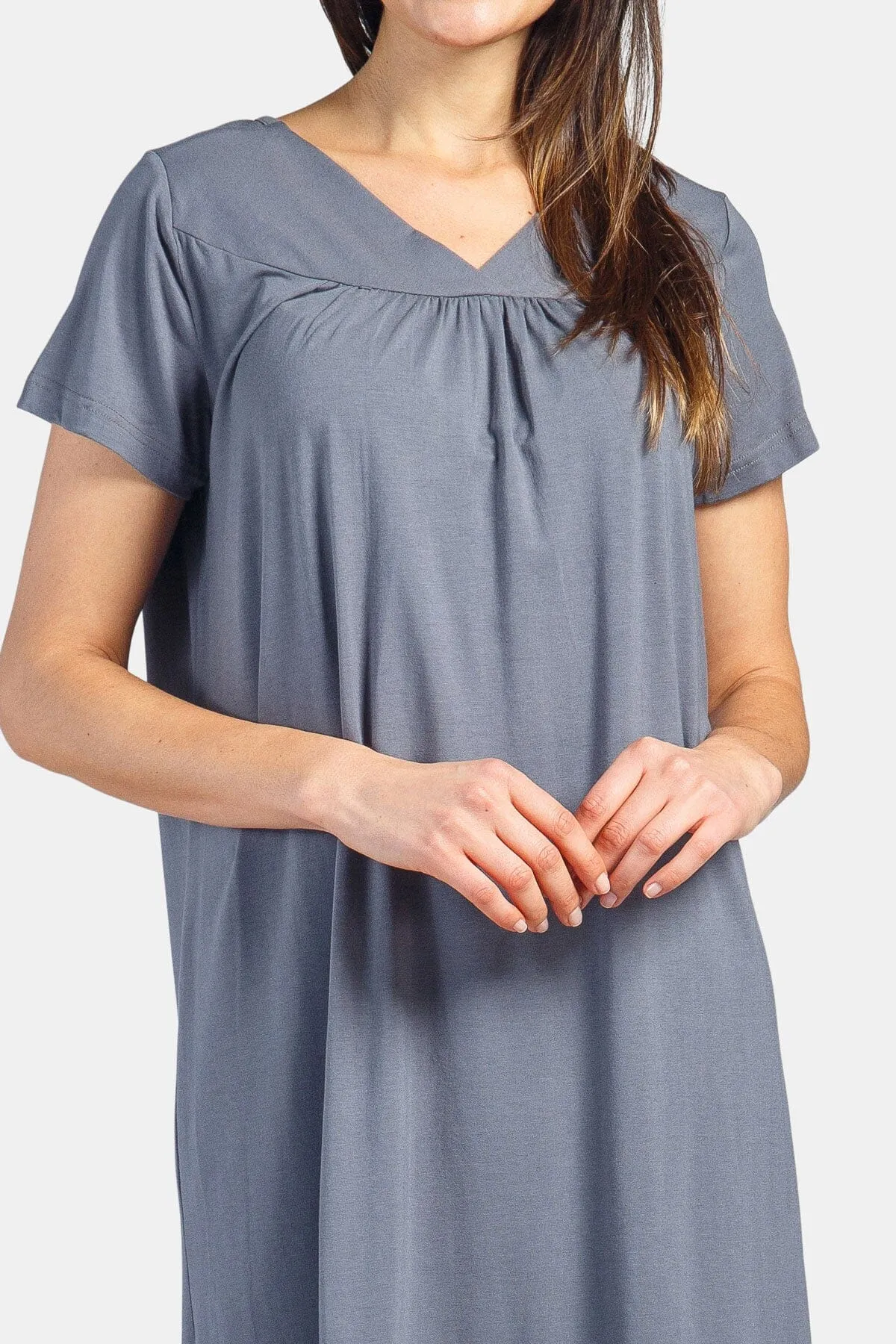 Women's Short Sleeve Jersey Nightgown - Relaxed Fit