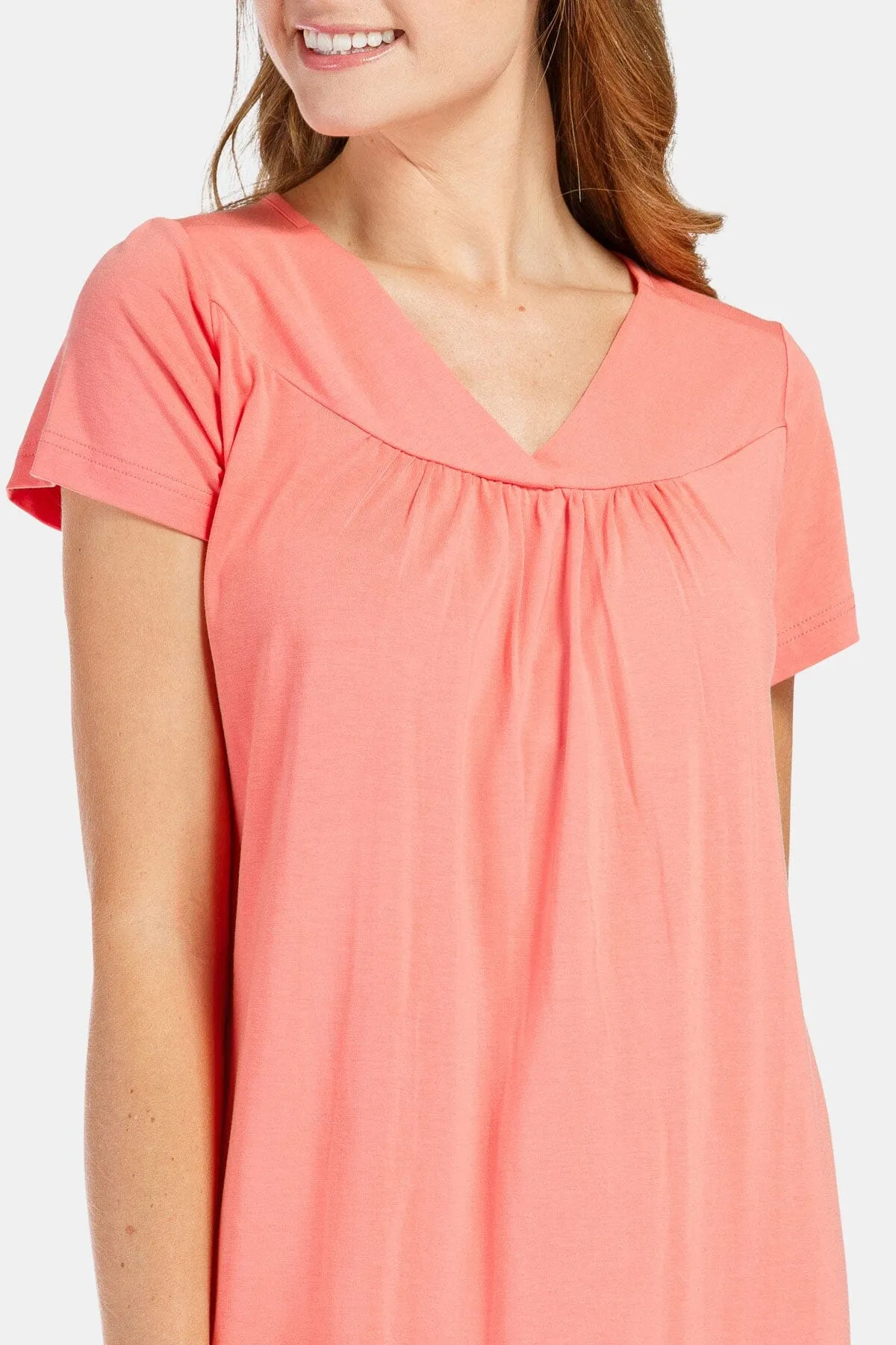 Women's Short Sleeve Jersey Nightgown - Relaxed Fit