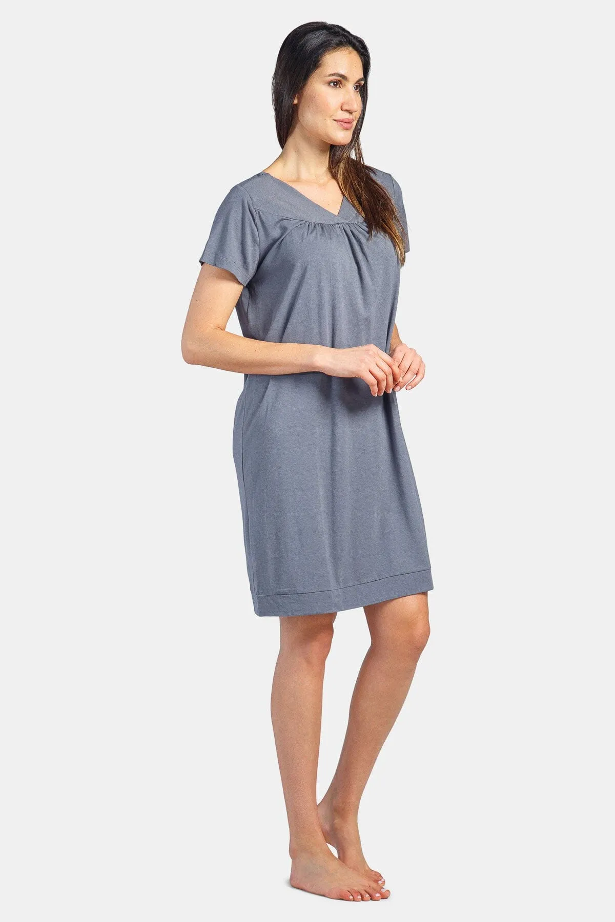 Women's Short Sleeve Jersey Nightgown - Relaxed Fit