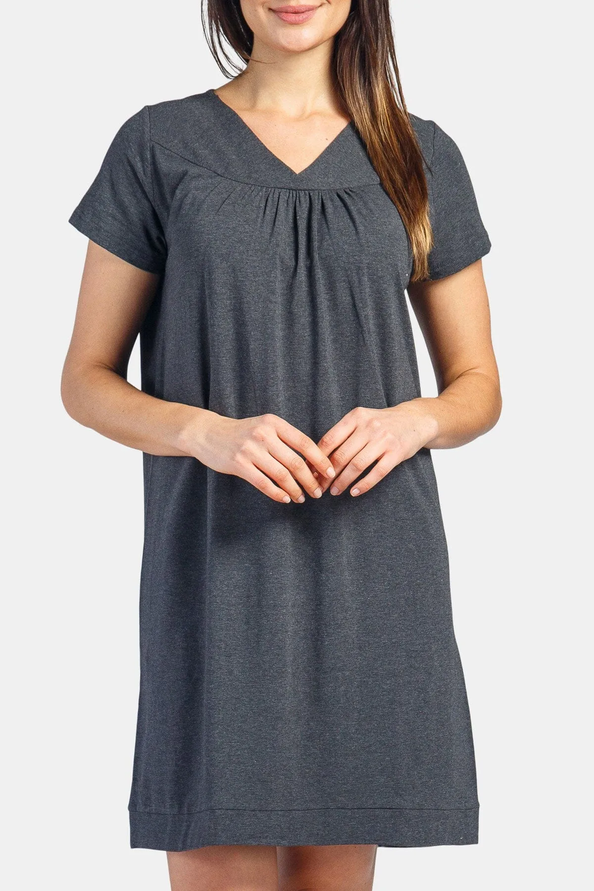 Women's Short Sleeve Jersey Nightgown - Relaxed Fit